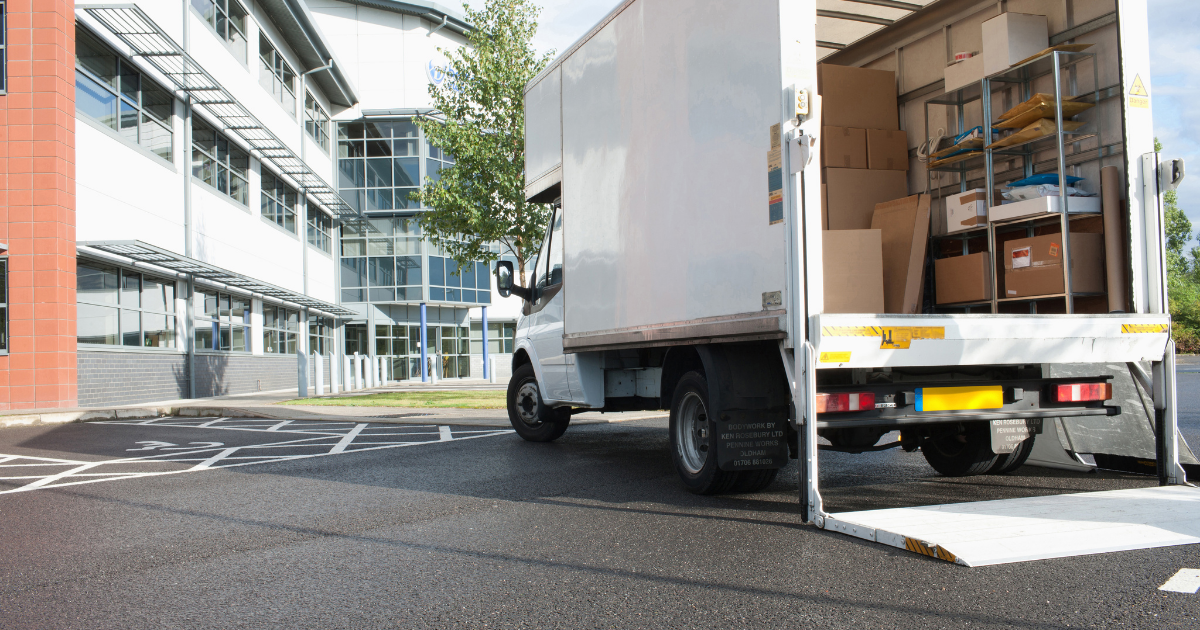 Delivering to sites with no dock and no forklift